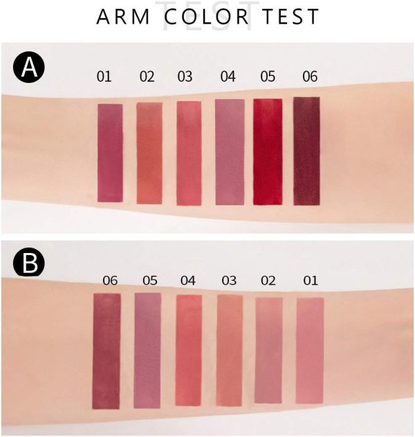 BestLand 6Pcs Matte Liquid Lipstick and Lip Liner Set, Non-Stick Cup Not Fade Waterproof Nude lipstick Makeup Kits Velvety Nude Lipliner Lip Gloss Make Up Gift Set (Set A) - Image 5
