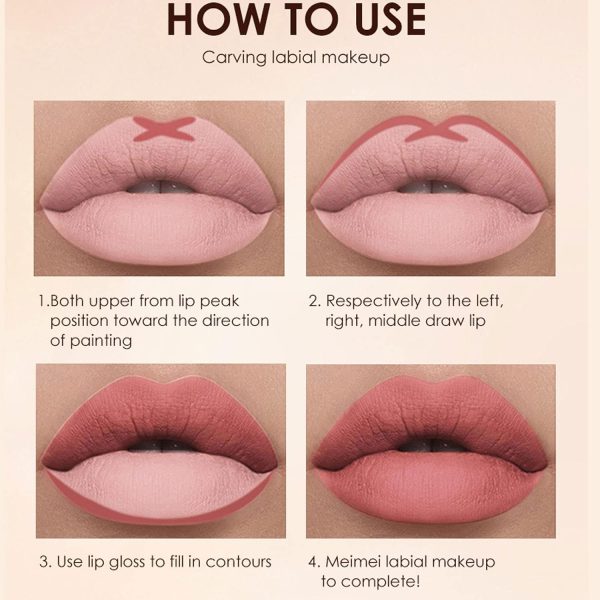 BestLand 6Pcs Matte Liquid Lipstick and Lip Liner Set, Non-Stick Cup Not Fade Waterproof Nude lipstick Makeup Kits Velvety Nude Lipliner Lip Gloss Make Up Gift Set (Set A) - Image 9