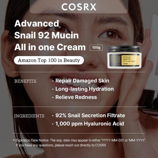COSRX Glass Skin Ritual- Snail 92 Cream & Snail Gel Cleanser, Daily Face Gel Moisturizer and Cleanser for dry & Senstive Skin - Image 3