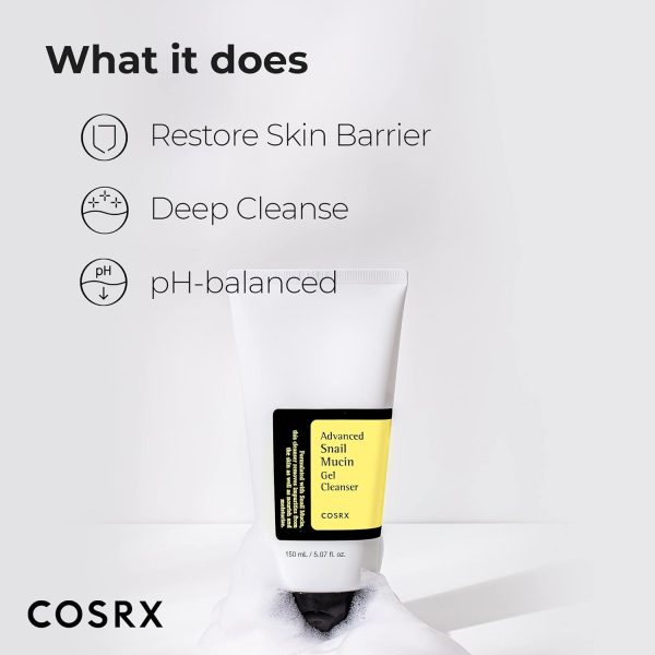 COSRX Glass Skin Ritual- Snail 92 Cream & Snail Gel Cleanser, Daily Face Gel Moisturizer and Cleanser for dry & Senstive Skin - Image 6