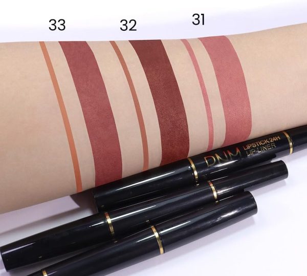 evpct 3Pcs Matte Lip Liner and Lipstick Combo Set Kit for Women, DNM Magic Lipstick 24 Hours Original Lip Liner Makeup Stain Gloss Plumper Long Lasting Waterproof and Smudge Proof labial,31#32#33 - Image 5