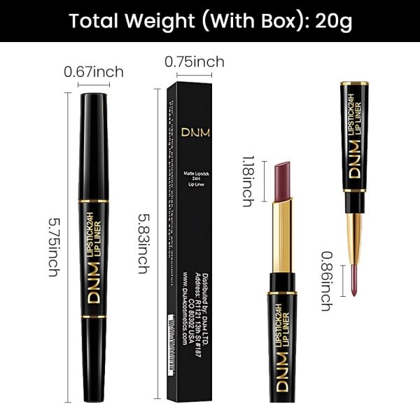 evpct 3Pcs Matte Lip Liner and Lipstick Combo Set Kit for Women, DNM Magic Lipstick 24 Hours Original Lip Liner Makeup Stain Gloss Plumper Long Lasting Waterproof and Smudge Proof labial,31#32#33 - Image 6