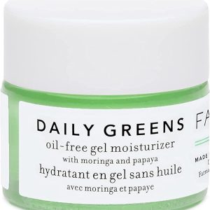 Farmacy Daily Greens Oil Free Gel Face Moisturizer - Daily Facial Moisturizing Cream with Hyaluronic Acid - New Fragrance-Free Formula, Trial Size 8ml
