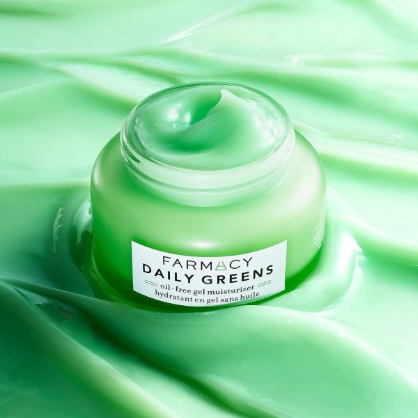 Farmacy Daily Greens Oil Free Gel Face Moisturizer - Daily Facial Moisturizing Cream with Hyaluronic Acid - New Fragrance-Free Formula, Trial Size 8ml - Image 4