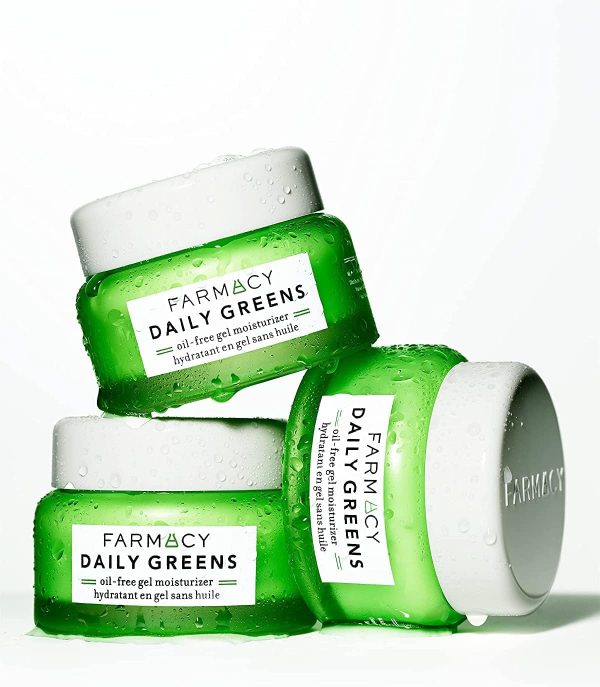 Farmacy Daily Greens Oil Free Gel Face Moisturizer - Daily Facial Moisturizing Cream with Hyaluronic Acid - New Fragrance-Free Formula, Trial Size 8ml - Image 6