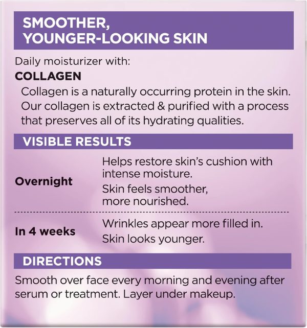 L’Oréal Paris Collagen Daily Face Moisturizer, Reduce Wrinkles, Face Cream 1.7 oz - Image 8