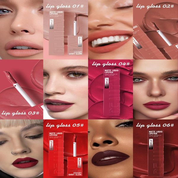 Liquid Matte Lipstick, Smudge Proof Lipstick, Nude Lipstick, Waterproof Long Lasting Creamy Lip Gloss for Women, No Sticky Lip Stick, Neutral Lipstick for Girls - Image 4