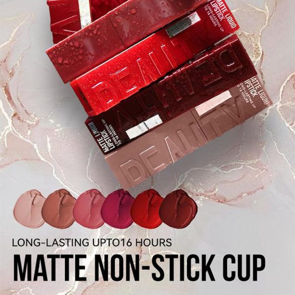 Liquid Matte Lipstick, Smudge Proof Lipstick, Nude Lipstick, Waterproof Long Lasting Creamy Lip Gloss for Women, No Sticky Lip Stick, Neutral Lipstick for Girls - Image 7
