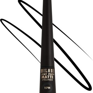 Milani Stay Put Matte 17HR Liquid Eyeliner - Black Matte (0.09 Fl. Oz.) Vegan, Cruelty-Free Liquid Eyeliner - Line & Define Eyes with High Pigment Shades for Long-Lasting Wear
