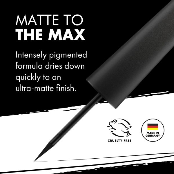 Milani Stay Put Matte 17HR Liquid Eyeliner - Black Matte (0.09 Fl. Oz.) Vegan, Cruelty-Free Liquid Eyeliner - Line & Define Eyes with High Pigment Shades for Long-Lasting Wear - Image 6