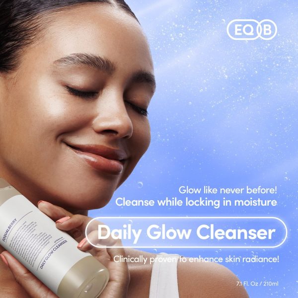 pH Balanced Daily Glow Gel Cleanser 7.1 fl oz. 210ml Moisturizing finish, Gentle Gel Cleaning, Korean Skincare EWG Green - Image 2