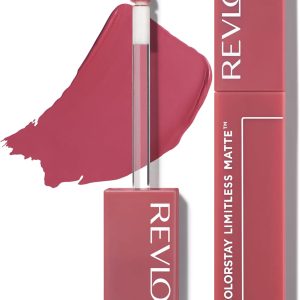 REVLON Lipstick, ColorStay Limitless Matte Liquid Lipstick, Vegan Formula, No-Budge Matte, Longwear Lipstick, Long Lasting, Lightweight/Comfortable, Waterproof, 006 Manifest, 0.17 fl oz