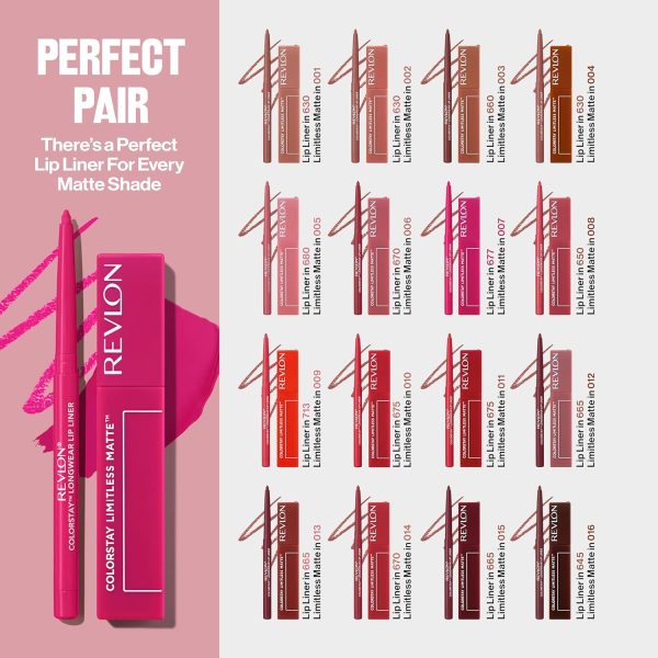 REVLON Lipstick, ColorStay Limitless Matte Liquid Lipstick, Vegan Formula, No-Budge Matte, Longwear Lipstick, Long Lasting, Lightweight/Comfortable, Waterproof, 006 Manifest, 0.17 fl oz - Image 11
