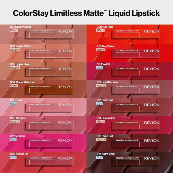 REVLON Lipstick, ColorStay Limitless Matte Liquid Lipstick, Vegan Formula, No-Budge Matte, Longwear Lipstick, Long Lasting, Lightweight/Comfortable, Waterproof, 006 Manifest, 0.17 fl oz - Image 8