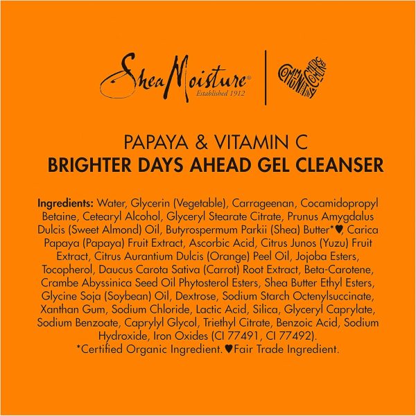 Sheamoisture Gel Cleanser For Dull, Uneven Skin Tone Papaya and Vitamin C Face Cleanser For Uneven Skin Tone 4 oz - Image 11