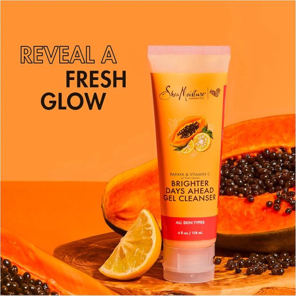 Sheamoisture Gel Cleanser For Dull, Uneven Skin Tone Papaya and Vitamin C Face Cleanser For Uneven Skin Tone 4 oz - Image 4