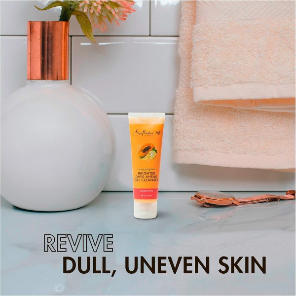 Sheamoisture Gel Cleanser For Dull, Uneven Skin Tone Papaya and Vitamin C Face Cleanser For Uneven Skin Tone 4 oz - Image 5