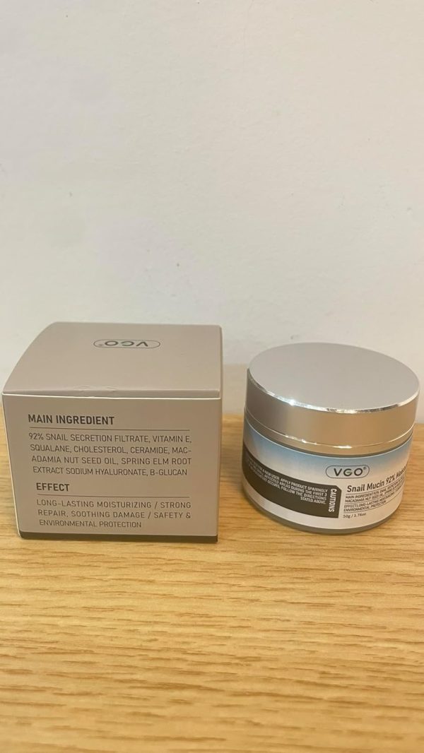 VGO Snail Mucin 92% Moisturizer Daily Face Moisturizer Hydrating Repair Face Gel Cream for Dry & Sensitive Skin, All Skin Types 50g / 1.76oz - Image 8